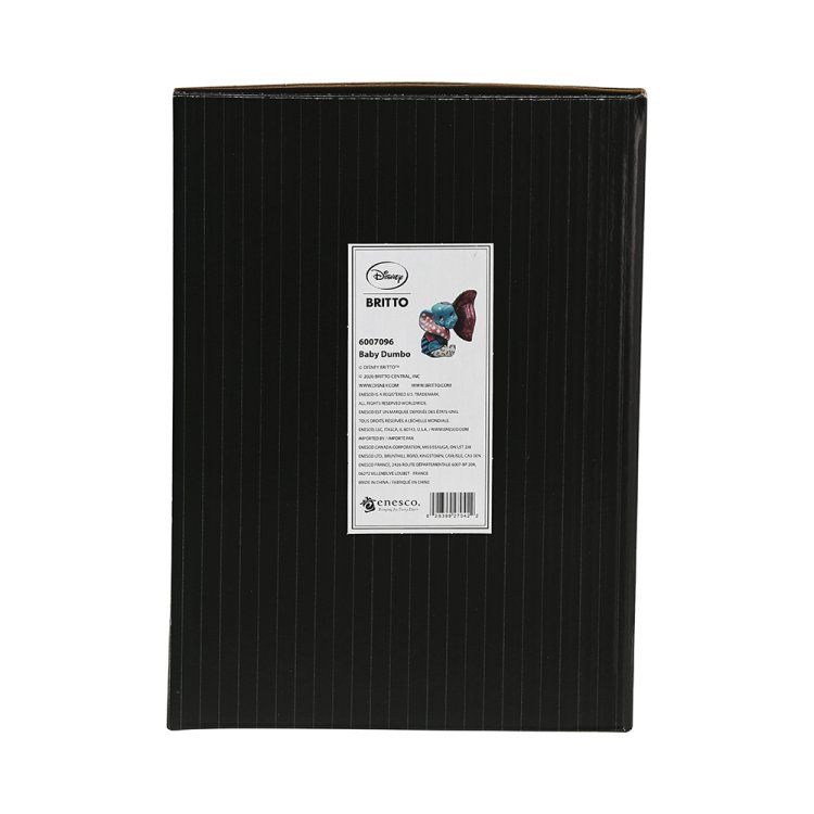 Dumbo-figuurtje met kleurrijke patronen en een roze glitteroor.