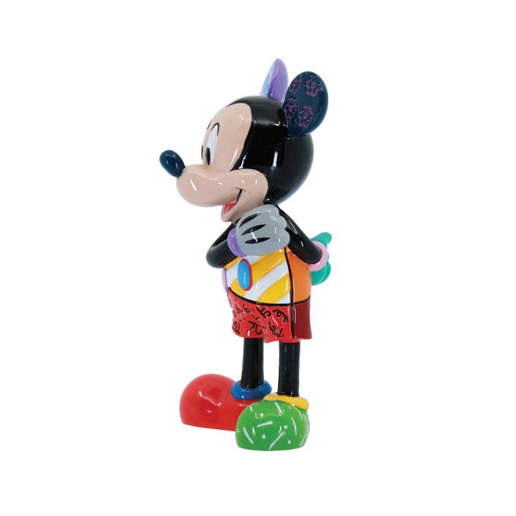 Kleurrijk Mickey Mouse-figuurtje met een lachende uitdrukking, staand.