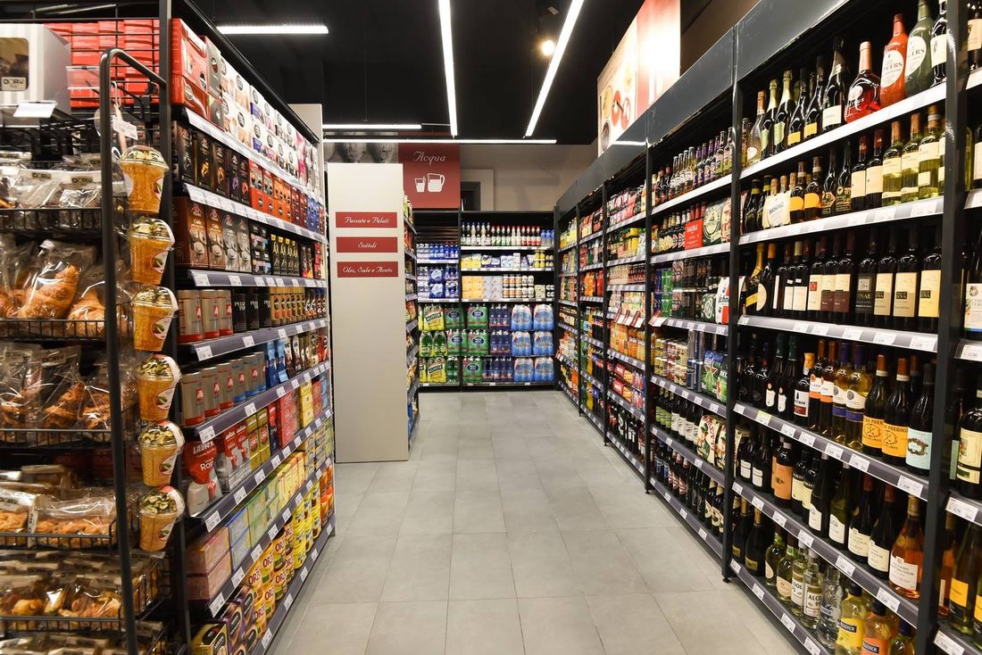 Reparto alcolici di un supermercato