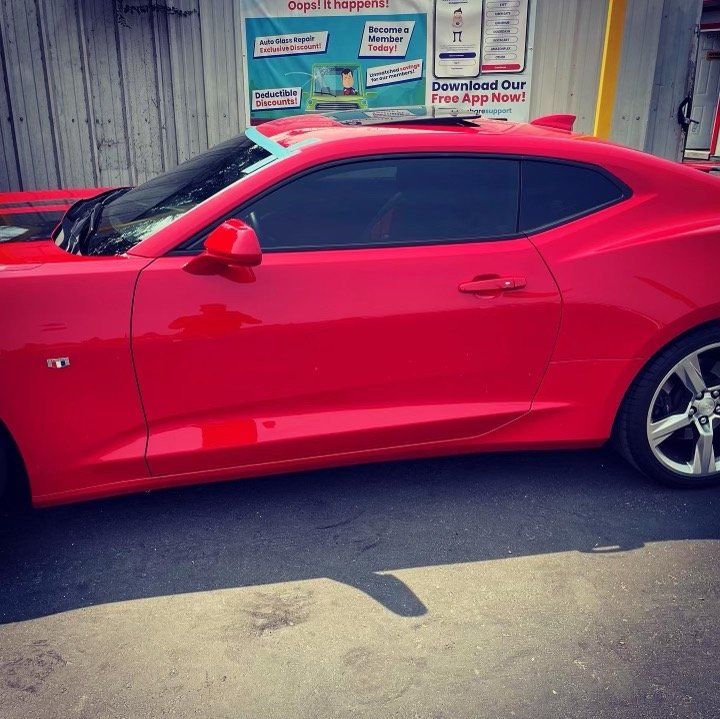 Shiny Red Colored Car — Sacramento, CA — Low Cost Auto Glass & Window Tinting