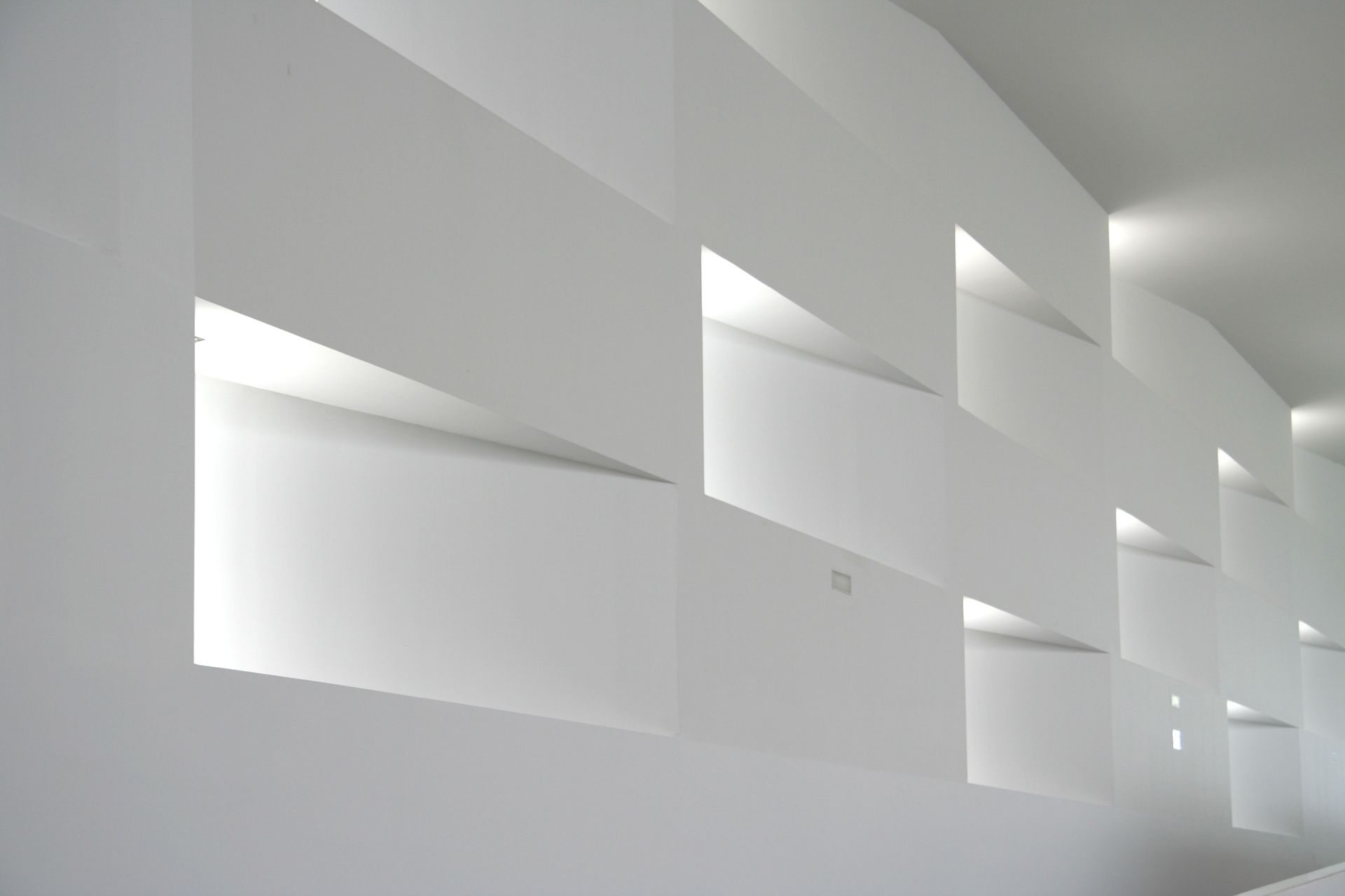 White Wall with Rectangular Cutouts