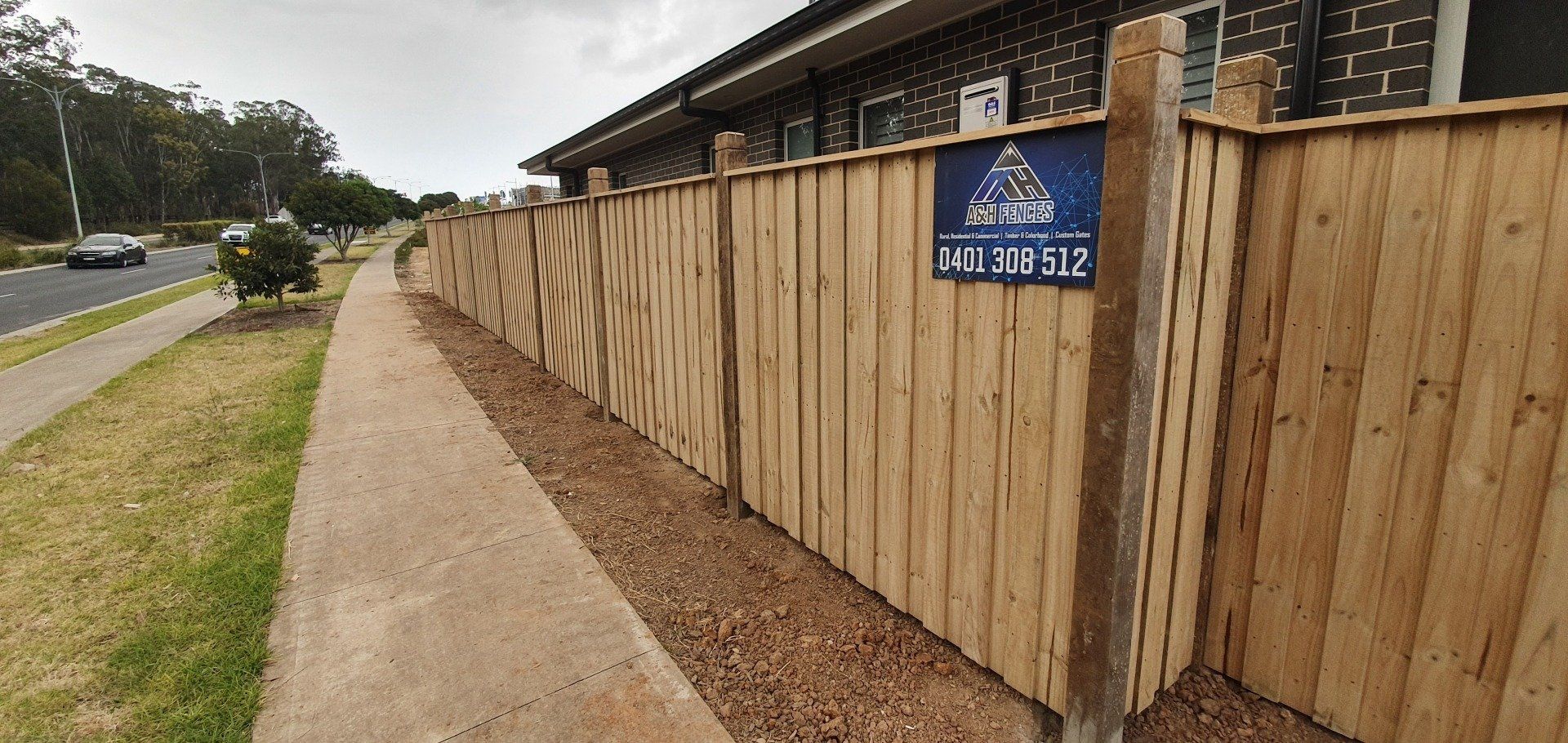 Wooden Fences with Signage 2 — Fences in Aylmerton, NSW