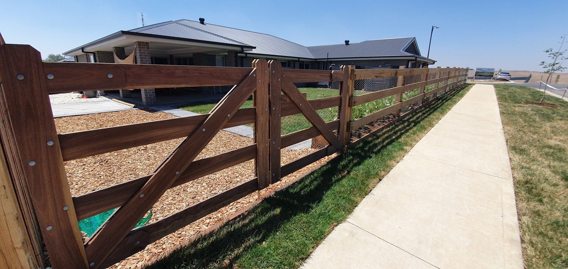 Closer View Wooden Gate 7 — Fences in Aylmerton, NSW