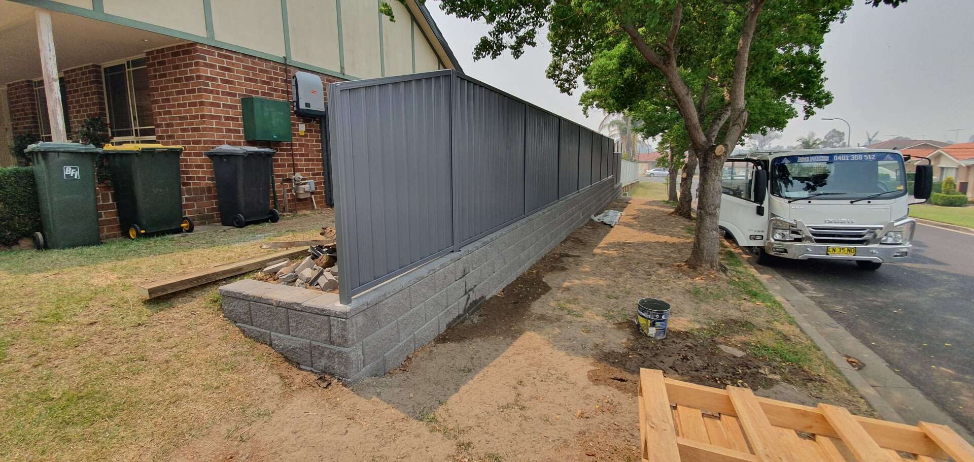 Gray Metal Fences at the Side of Building — Fences in Aylmerton, NSW