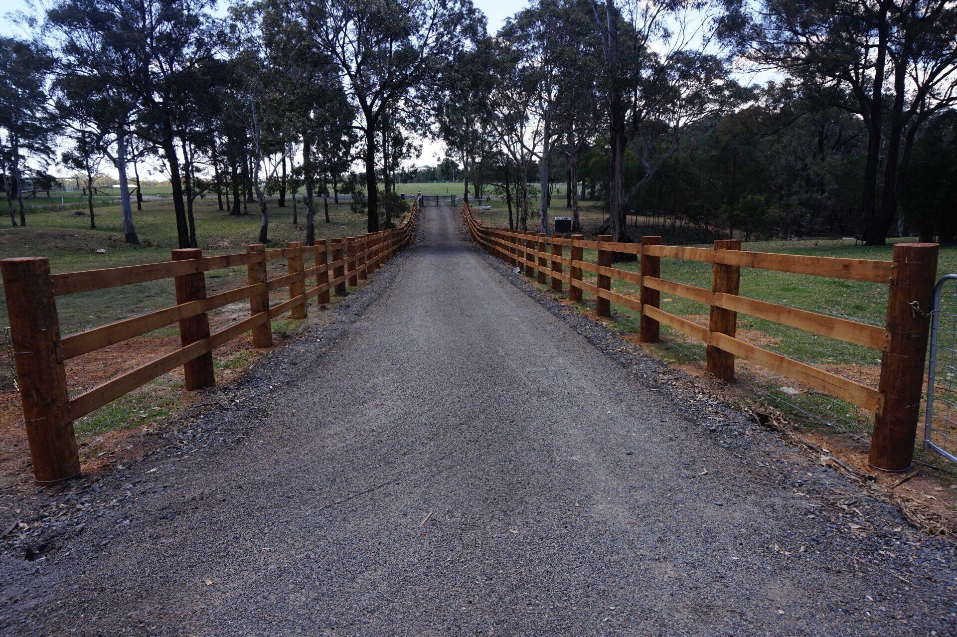 View of Road with Fences — Fences in Aylmerton, NSW