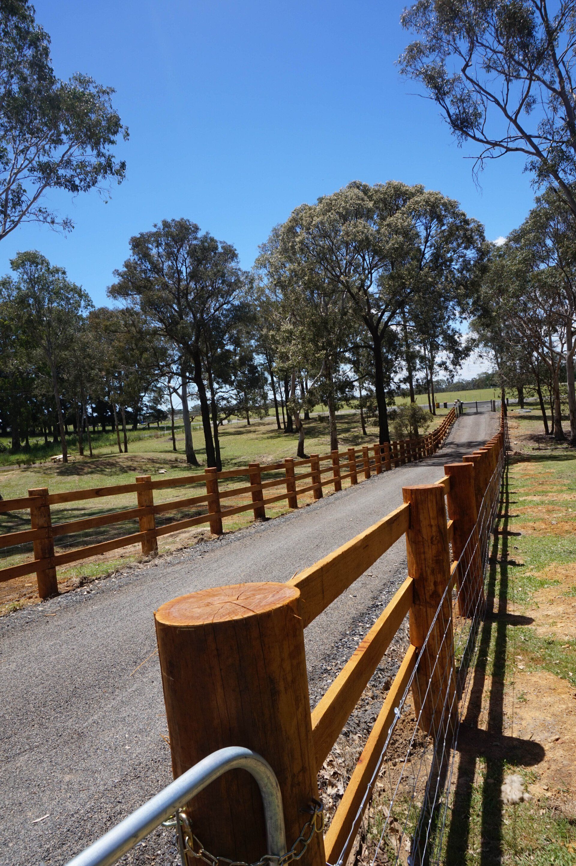 Long Rural Road with Fences — Fences in Aylmerton, NSW