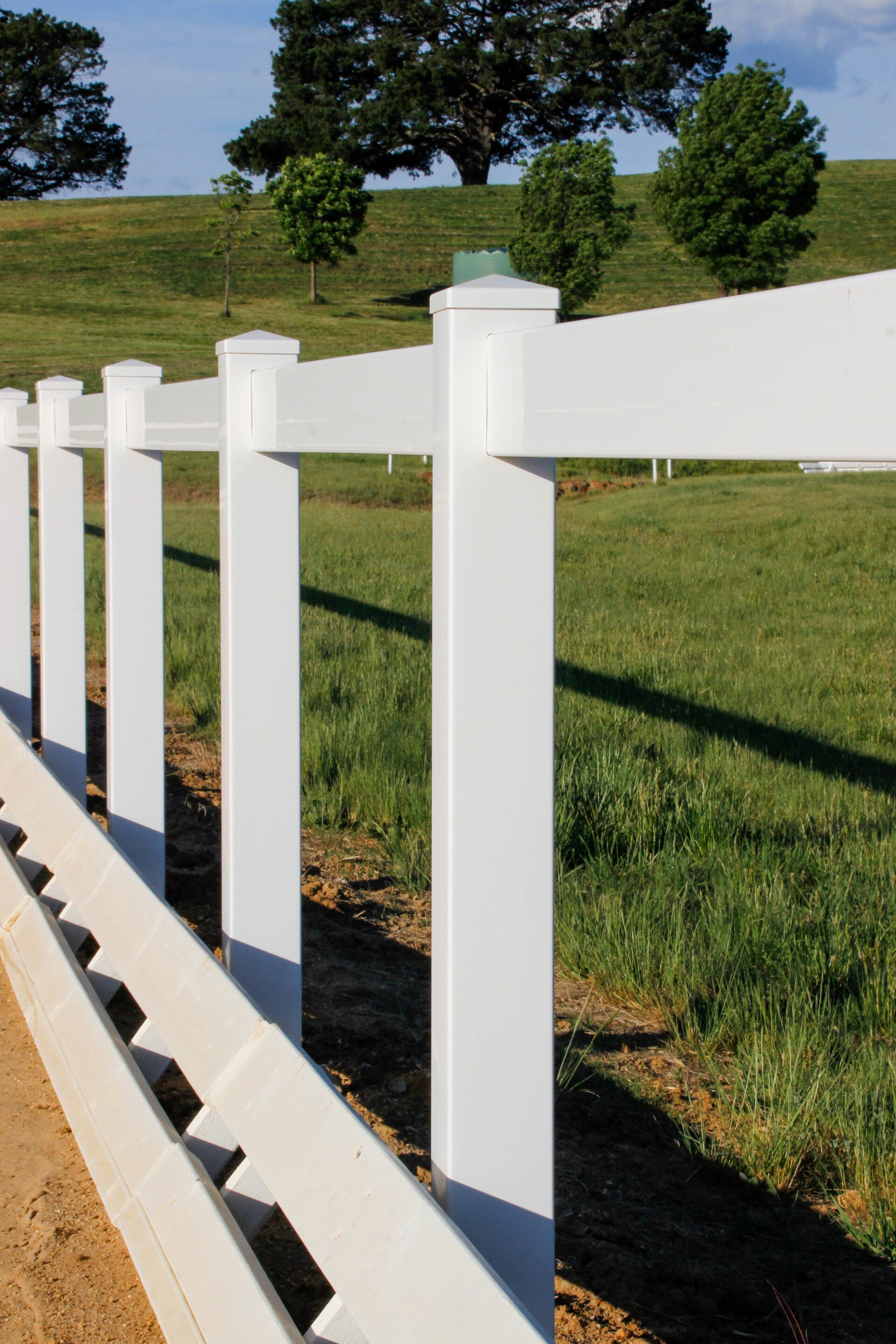 White Fence on the Field — Fences in Aylmerton, NSW