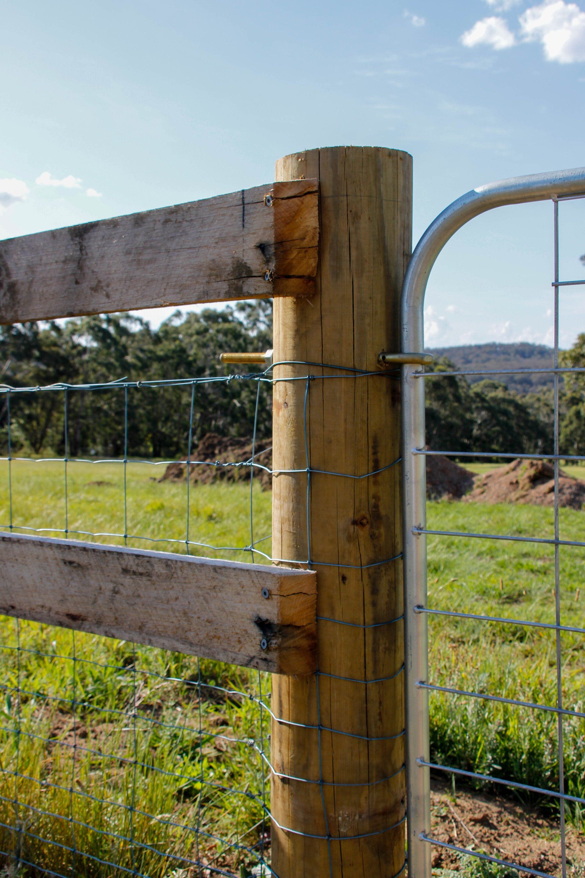 Custom Fence With Silver Gate — Fences in Aylmerton, NSW