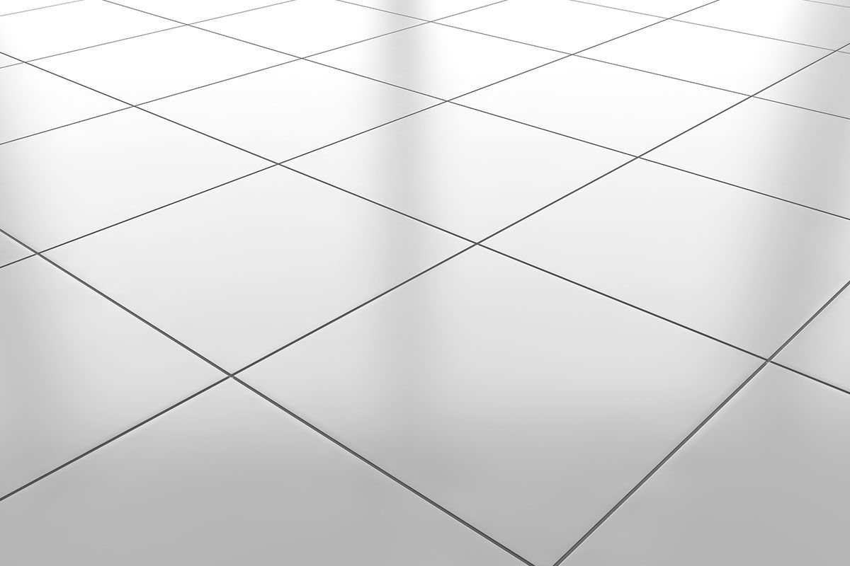 White surface with stitched diamond grid pattern, angled perspective.