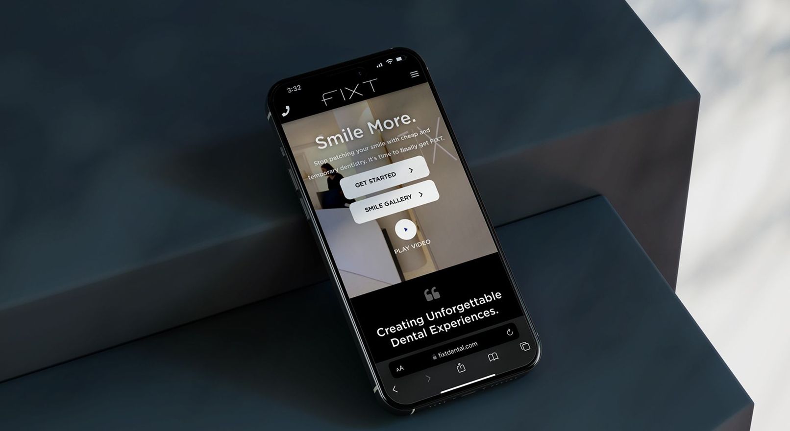 Smartphone displaying a login screen with text 