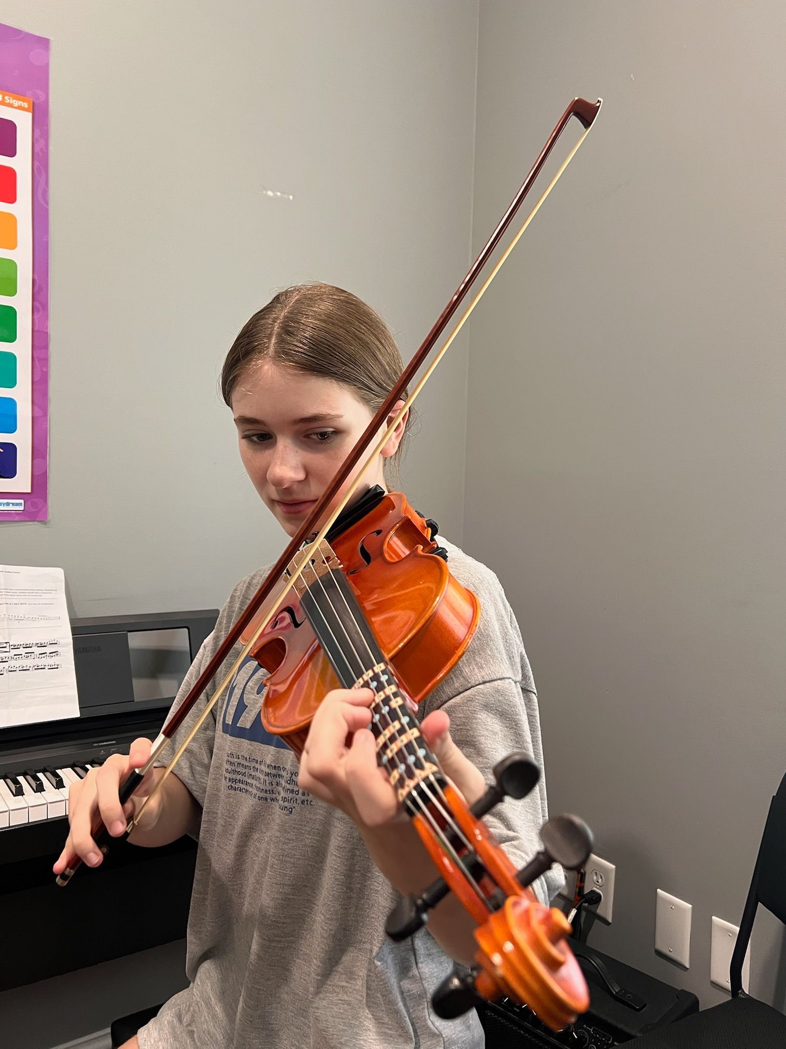 Music Teacher Playing Violin — Carmel, IN — Carmel Music Academy