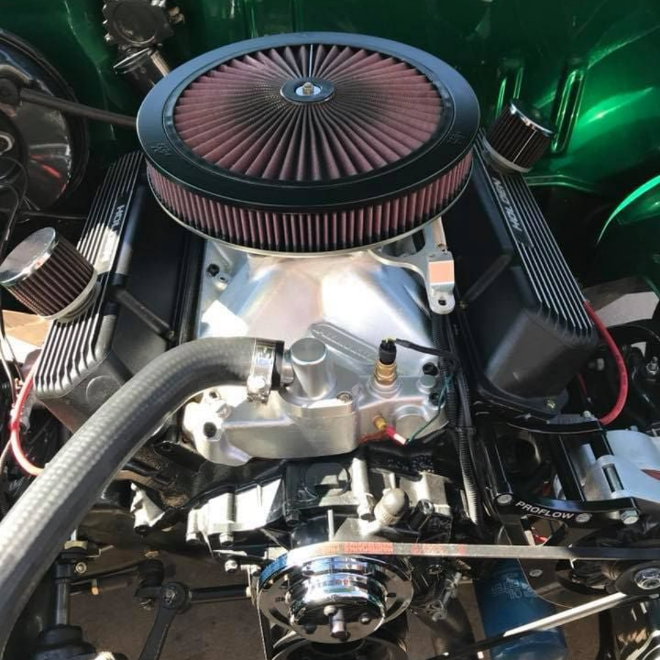 Green Car Engine With Air Filter and Black Components — Alice Springs Auto Parts in Ciccone, NT