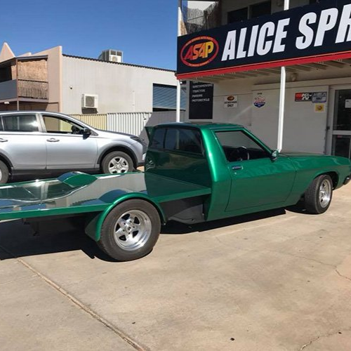A Green Pick-Up Truck — Alice Springs Auto Parts in Ciccone, NT