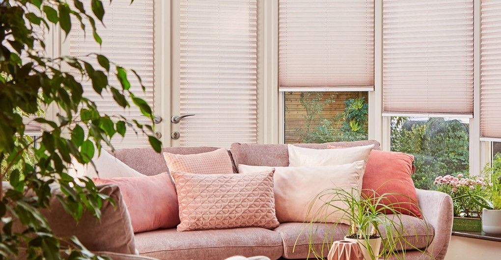 Conservatory pleated blinds