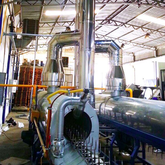 Impianto canalizzazione fumi per industrie