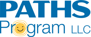 The logo for paths program llc has a smiley face on it