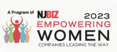 A logo for a program of njbiz empowering women