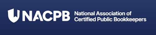 The national association of certified public bookkeepers logo on a blue background