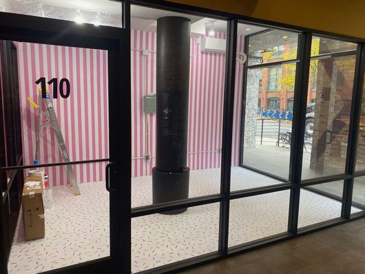 Commercial ice cream shop build-out with completed interior renovation in NYC