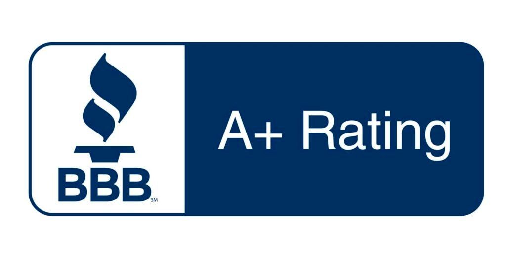 BBB logo with flame symbol, 