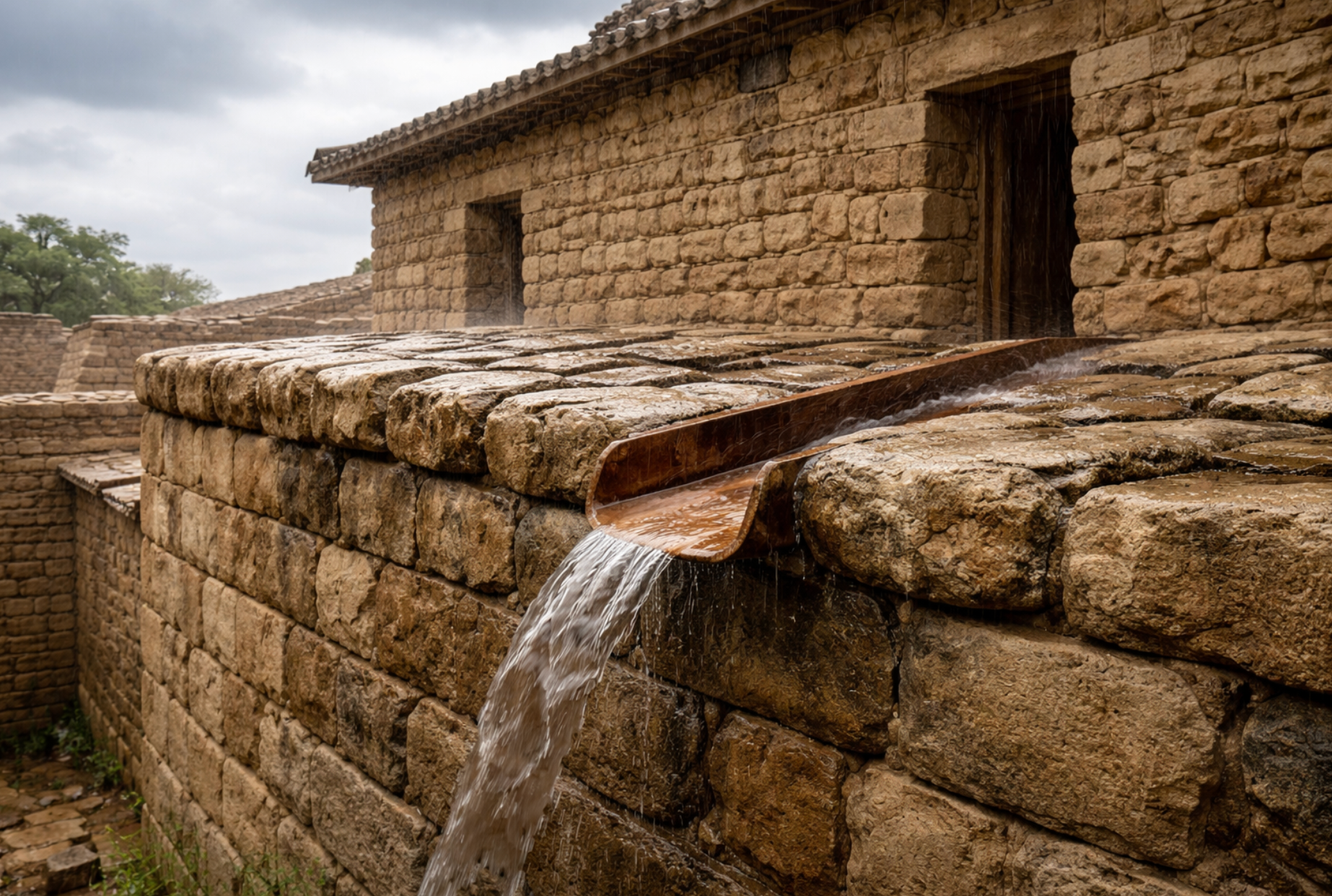 copper drainage system in pre-roman times