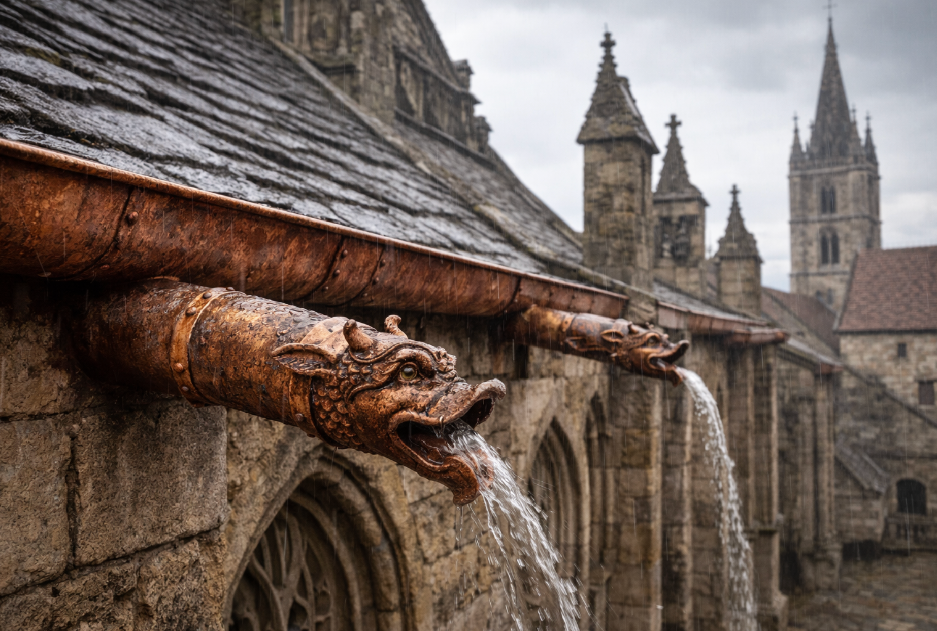 copper gutters in medieval europe