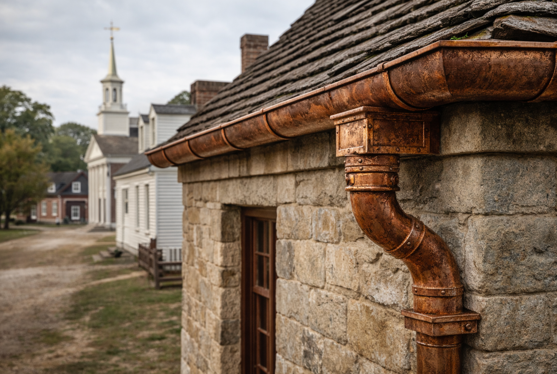 early american copper gutter systems
