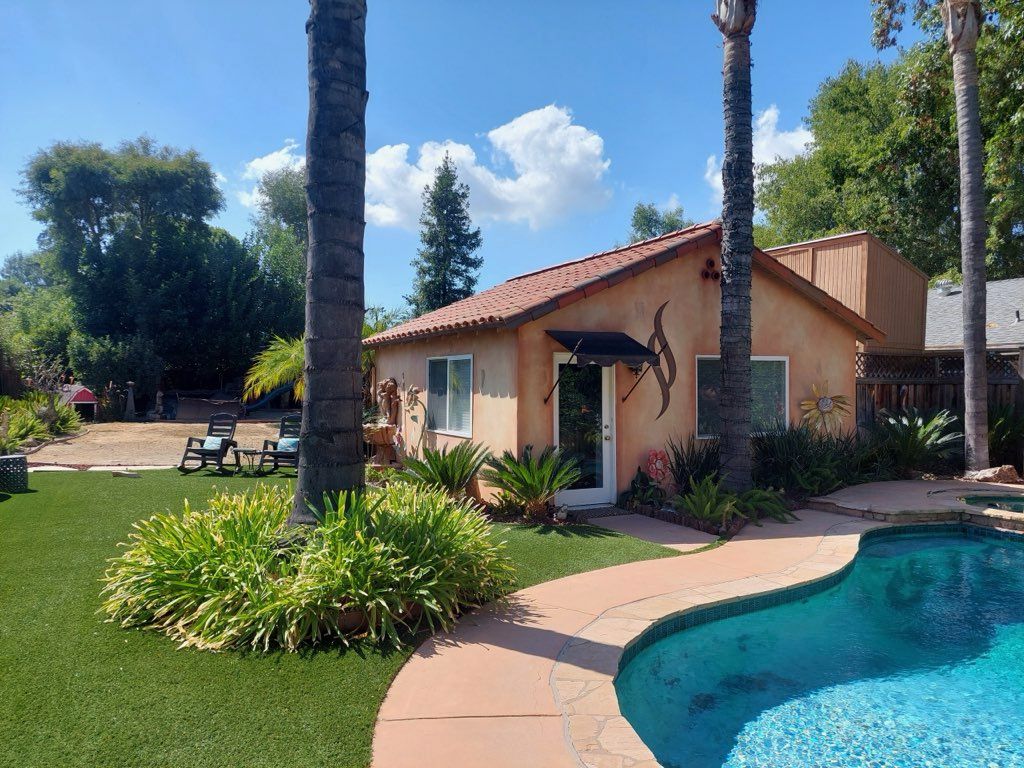 single story tile roof gutter