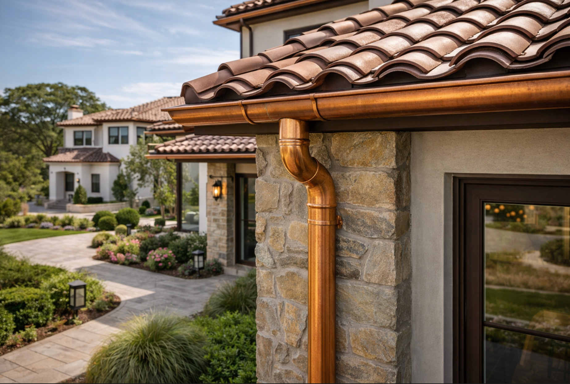 copper gutters in the modern era
