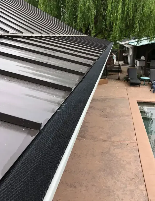 metal roof gutter screens