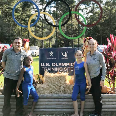 gymnasts and coaches