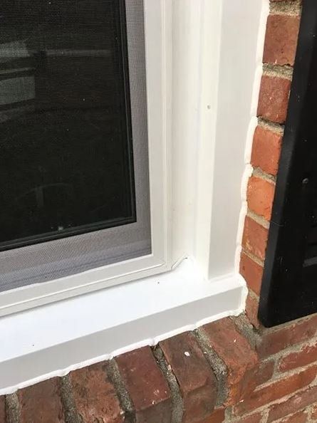 Wrapped and caulked brick mold after replacing rotten wood — Prospect, KY — Mengel Exteriors