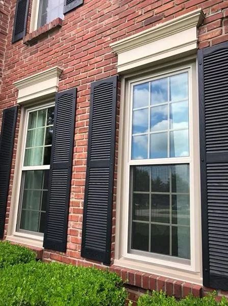Window with black shutter — Prospect, KY — Mengel Exteriors
