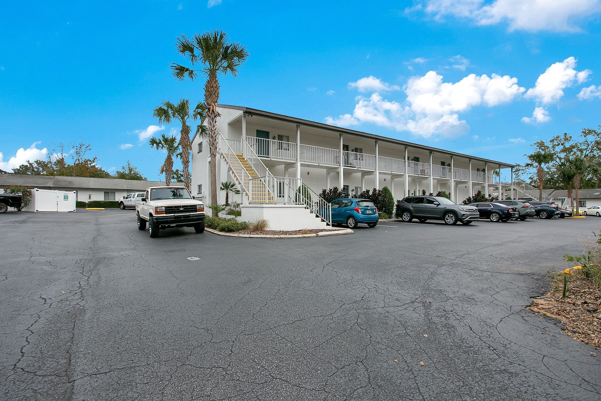 Parking lot at The Virginia in Tavares, FL.
