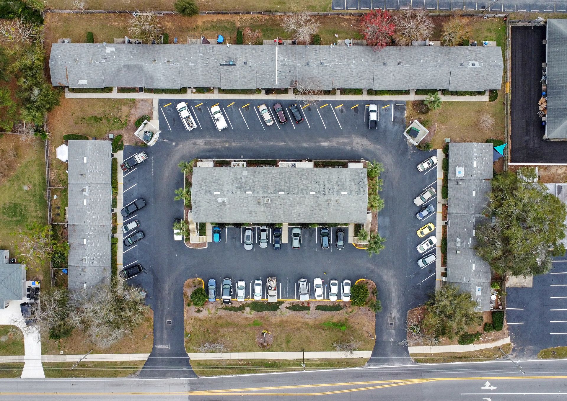 Parking lot at The Virginia in Tavares, FL.