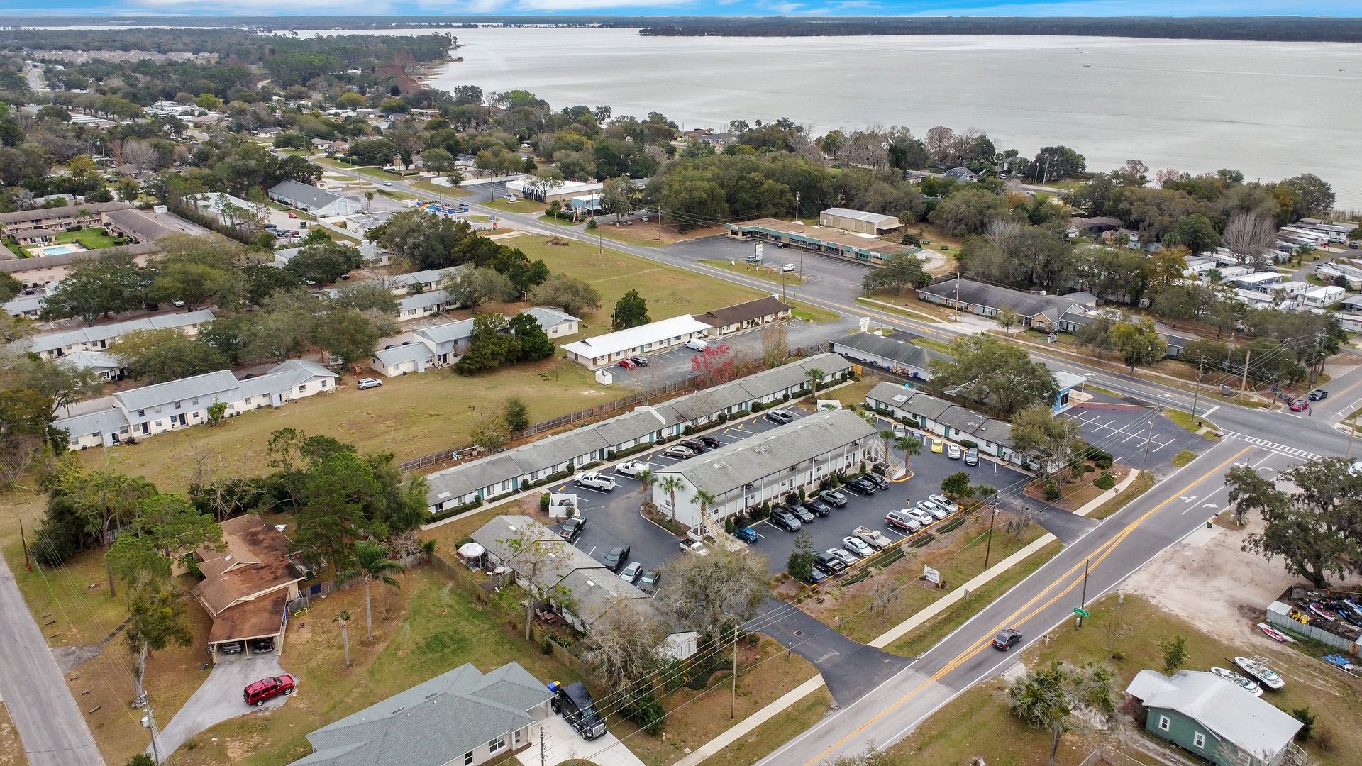 Aerial view at The Virginia in Tavares, FL.