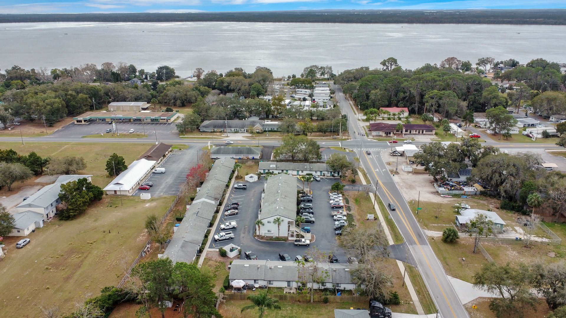 Aerial view at The Virginia in Tavares, FL.