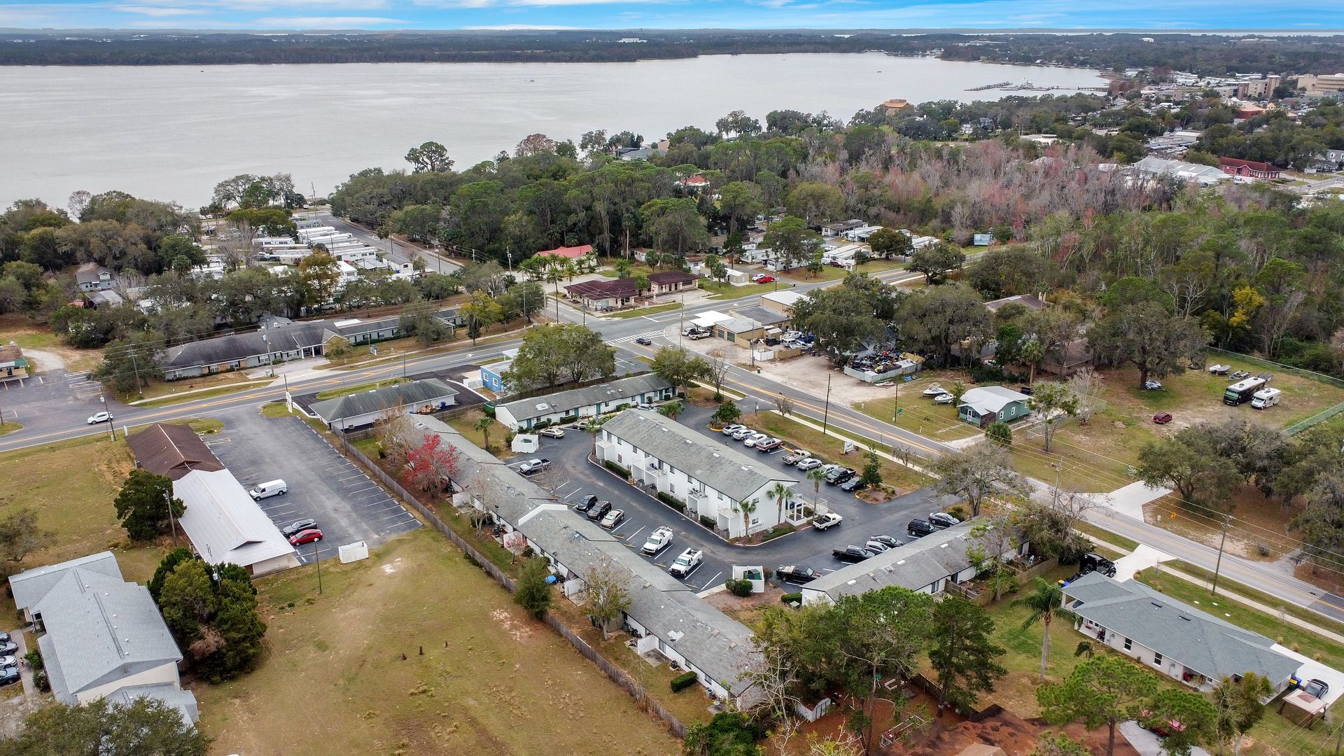 Aerial view at The Virginia in Tavares, FL.