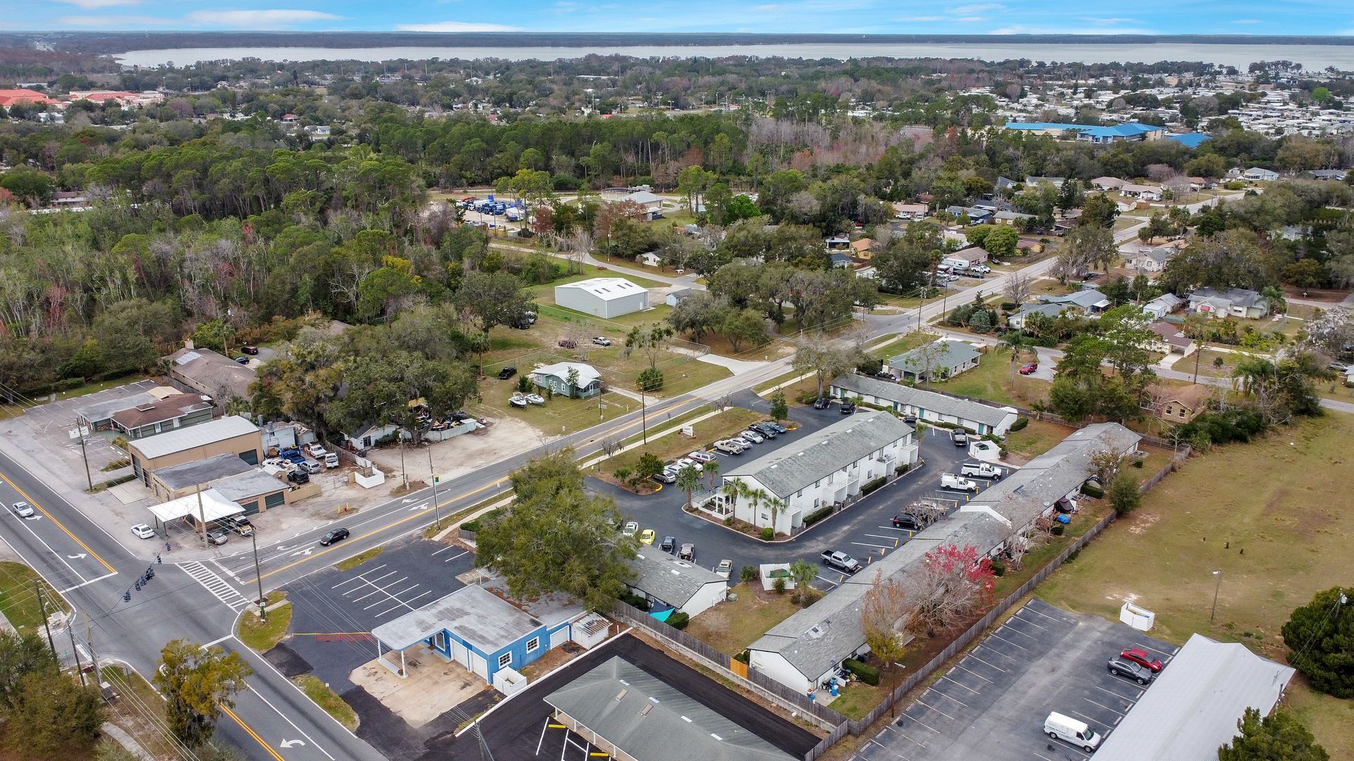 Aerial view at The Virginia in Tavares, FL.