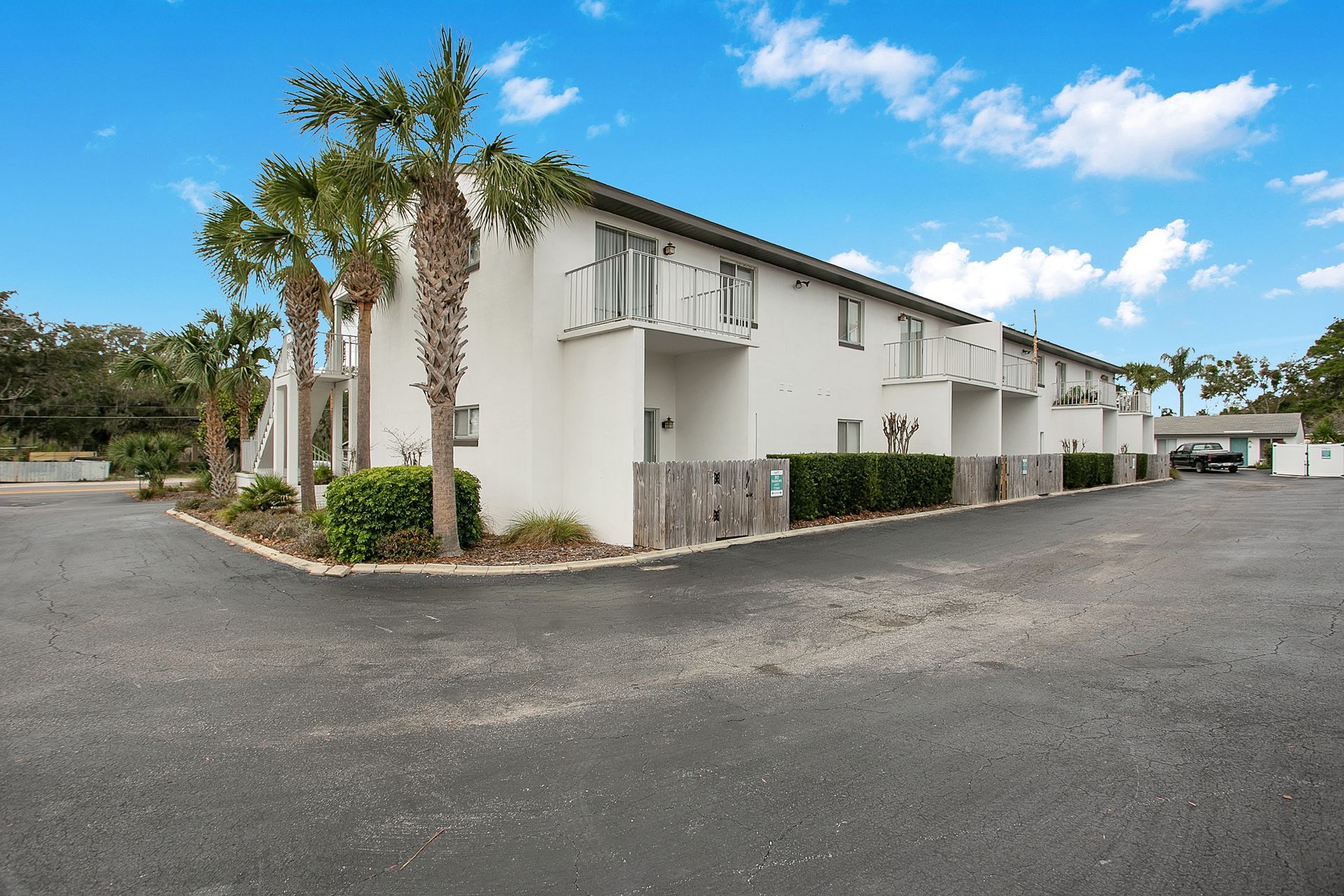 Parking lot at The Virginia in Tavares, FL.