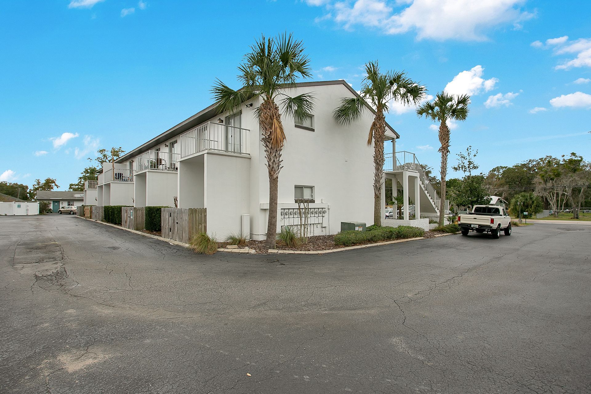 Parking lot at The Virginia in Tavares, FL.