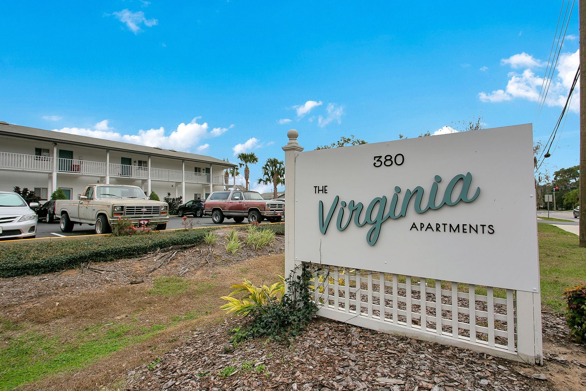 Community sign at The Virginia in Tavares, FL.