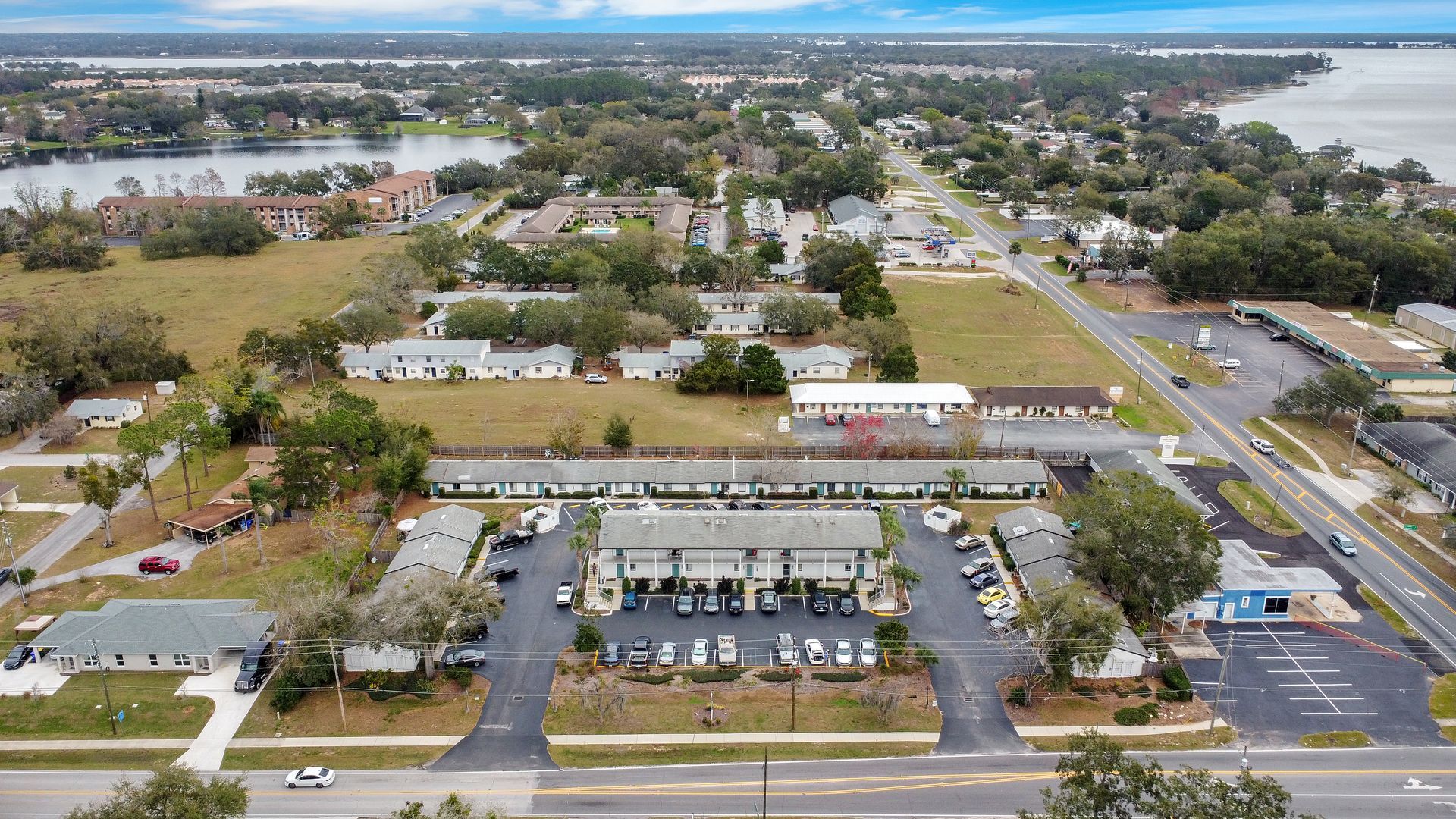 Parking lot at The Virginia in Tavares, FL.