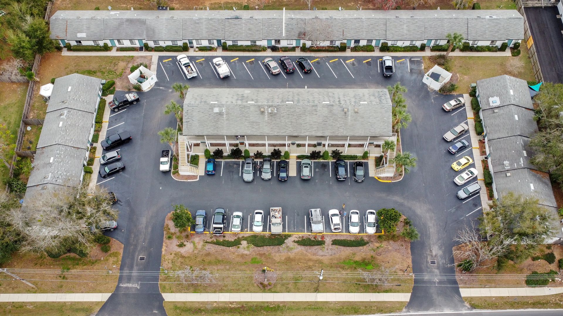 Parking lot at The Virginia in Tavares, FL.