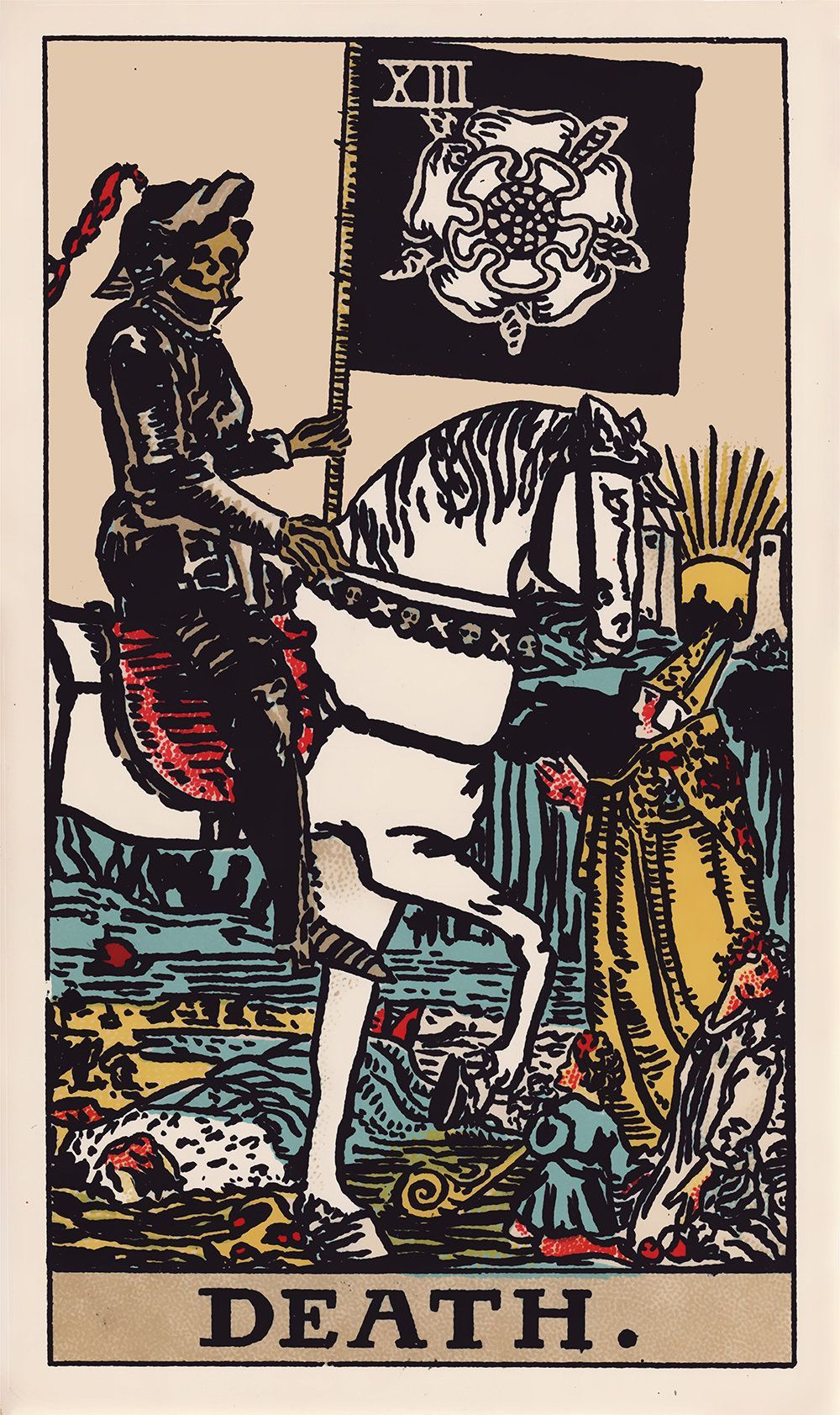 The death card from the 22 major arcana cards of tarot.