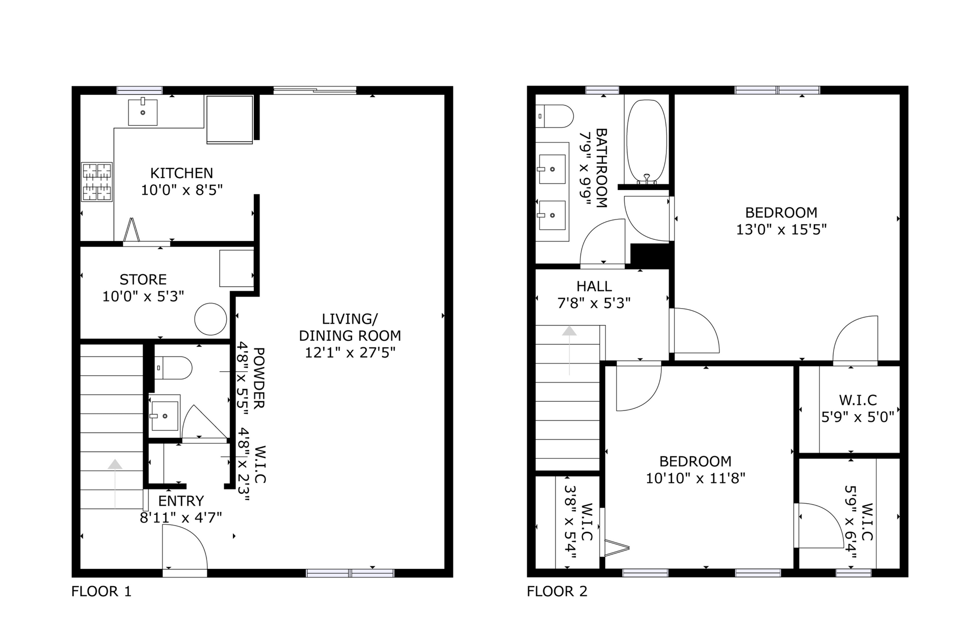 Floor plan of an apartment showing kitchen, dining, living, and bathroom areas.