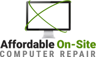 A logo for Affordable On-Site Computer Repair.