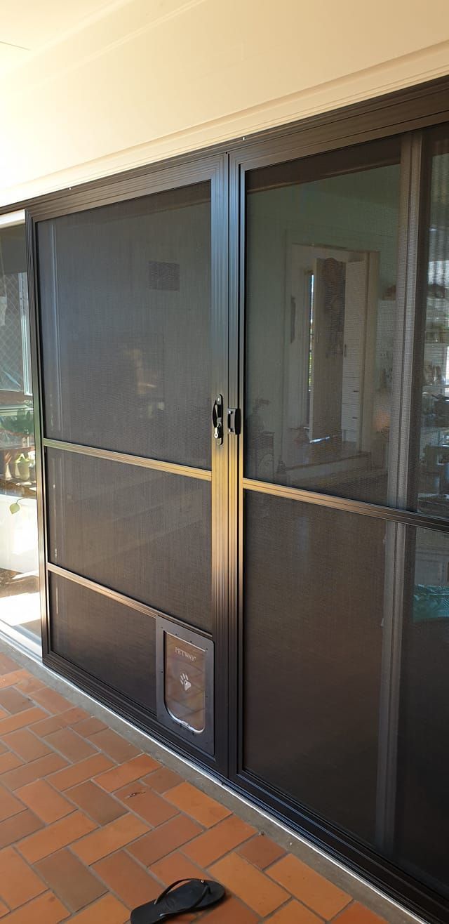 Sliding Glass Door with Security Screen — North Coast Screens & Repairs in East Ballina, NSW