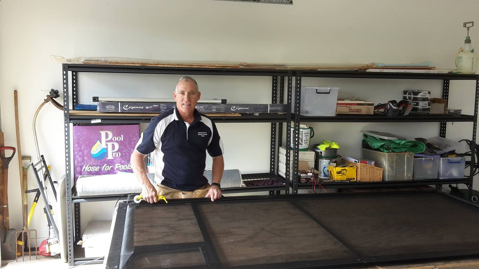 Man Working with the Screen — North Coast Screens & Repairs in East Ballina, NSW