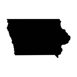 Silhouette of the state of Arizona, black on a white background.